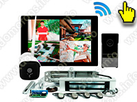 Комплект цветной Wi-Fi домофон TUYA с камерой СкайНет 1000 (1+1)